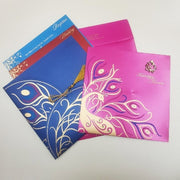 Peacock Theme Indian Wedding Invitation | Hot Pink & Gold Color: W-1206