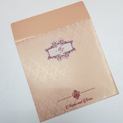 Light Gold & White Indian Wedding Invitation: W-1170