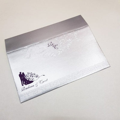 Silver & Purple Wedding Invitation | Order from India: W-1703